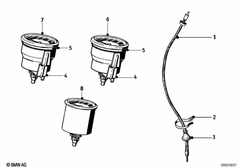 Genuine BMW 62128080006 Speedometer VDO, I=27:6 (Inc. R24, R25/2 & R25) | ML Performance EU Car Parts