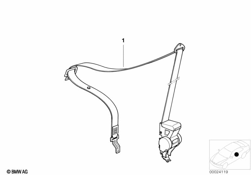 Safety belt front left