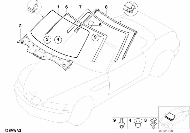 Window mounting parts