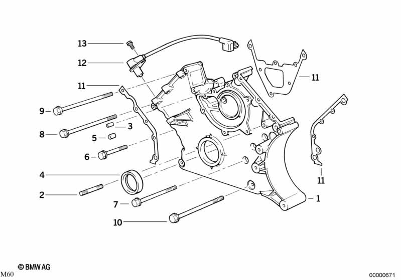 Genuine BMW 11141436978 E34 E53 E32 Gasket Set Chain Case (Inc. 735iL, 740iLP & 730iL) | ML Performance UK Car Parts