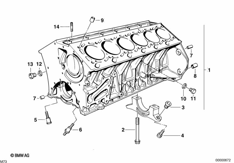 Genuine BMW 11119070816 E38 E31 Engine Block With Piston LHD (Inc. 850Ci, 750iLP & L7) | ML Performance UK Car Parts