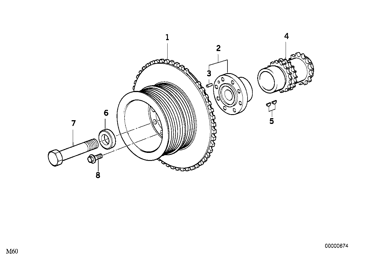 Genuine BMW 11231704342 E31 E38 E34 Vibration Damper (Inc. 540i, 740iL & 840i) | ML Performance UK Car Parts