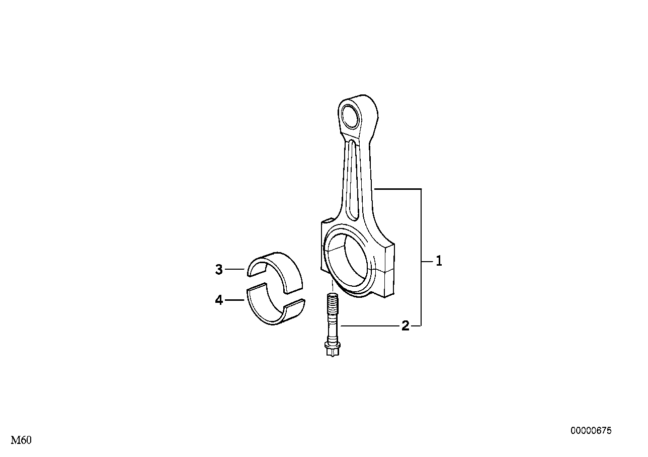 Genuine BMW 11241747131 E34 E53 E32 Connecting Rod Bolt (Inc. 540i, 740i & 535i) | ML Performance US Car Parts