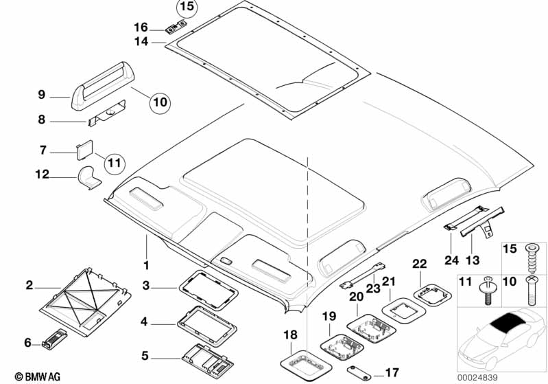 Genuine BMW 51168162566 E38 Handle HELLGRAU (Inc. 740d, 728iL & 735iL) | ML Performance EU Car Parts