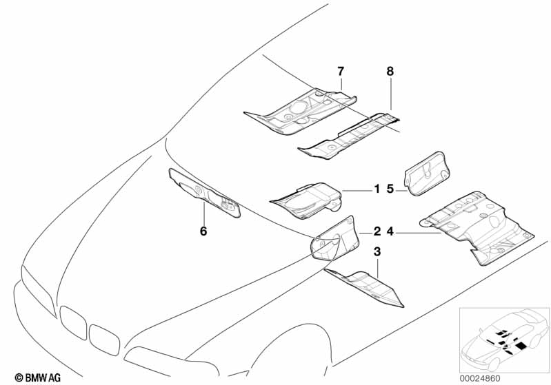 Inner floor panel multilayer damping