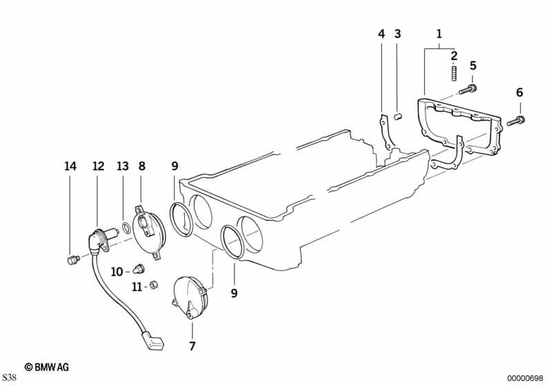 Bottom housing mounting parts