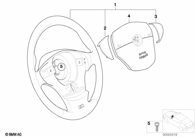 M sports strng whl,leather,airbag-smart