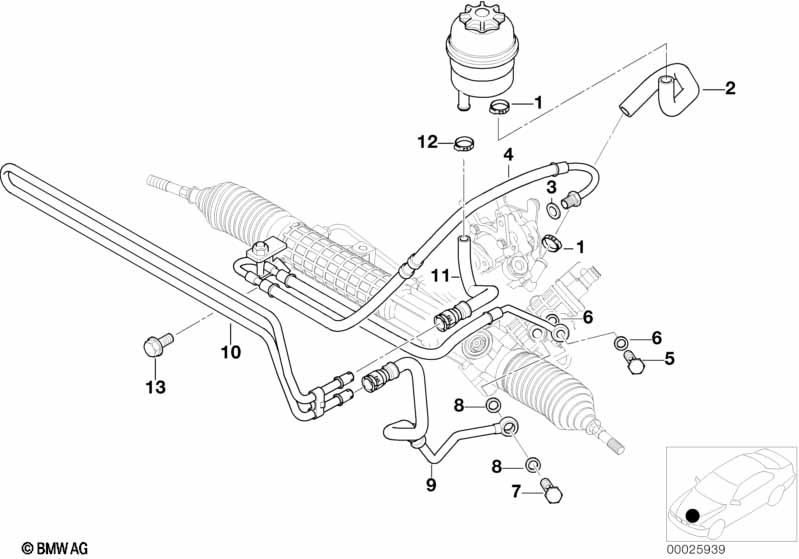 Hydro steering-oil pipes