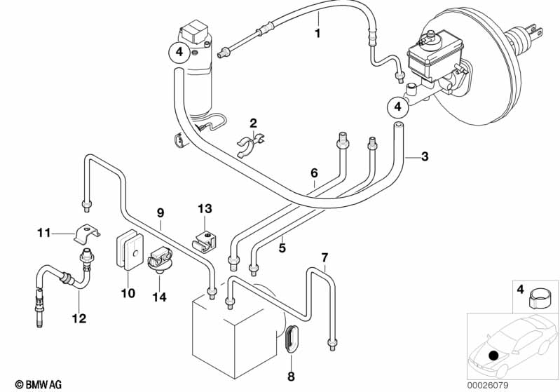 Front brake pipe, DSC