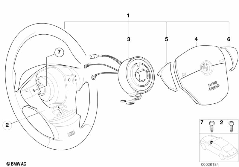 M sports steer.-wheel, airbag, leather