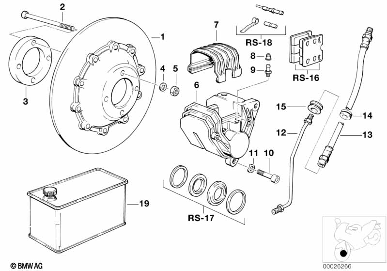 Genuine BMW 34321452586 Brake Pipe (Inc. R 100 GS) | ML Performance UK Car Parts