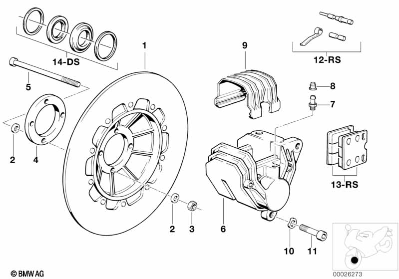 Genuine BMW 34111454721 Set Mounting Parts (Inc. R 80 GS, R 100 GS & R 65 RT) | ML Performance UK Car Parts