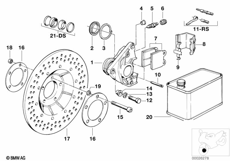 Genuine BMW 34112301360 Repair Kit, Brake Pads (Inc. R45T, R 80 G/S & R65LS) | ML Performance UK Car Parts