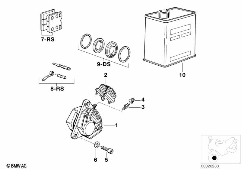 Front wheel brake