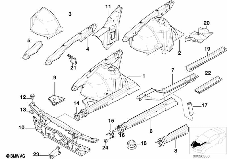 Wheelhouse/engine support