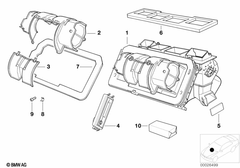 Siemens heater housing with microfilter