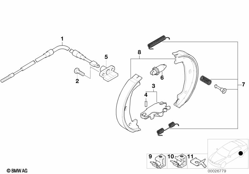 Parking brake/brake shoes