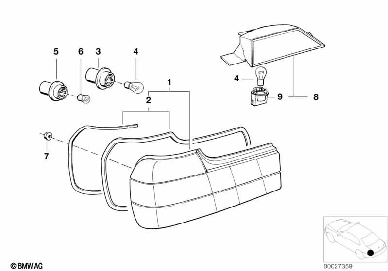 Genuine BMW 63211374044 E32 Bulb Socket (Inc. 730iL, 735iL & 740iL) | ML Performance UK Car Parts