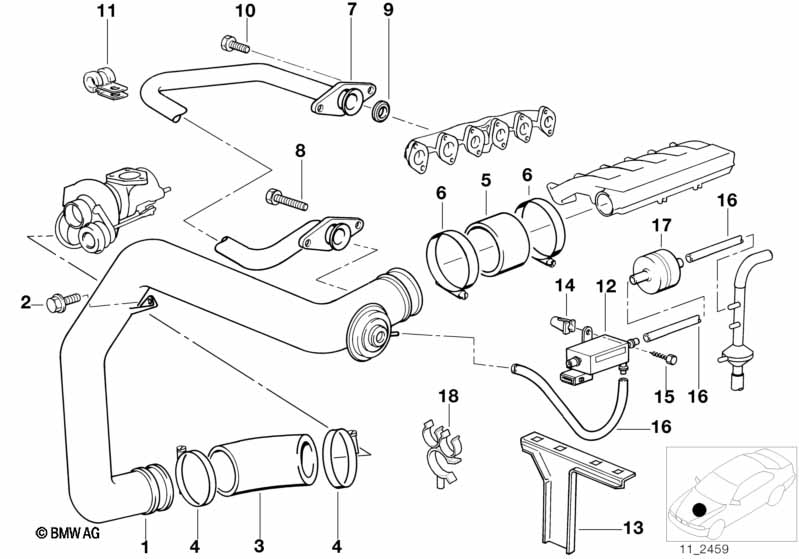 Intake manifold-supercharg.air duct/AGR