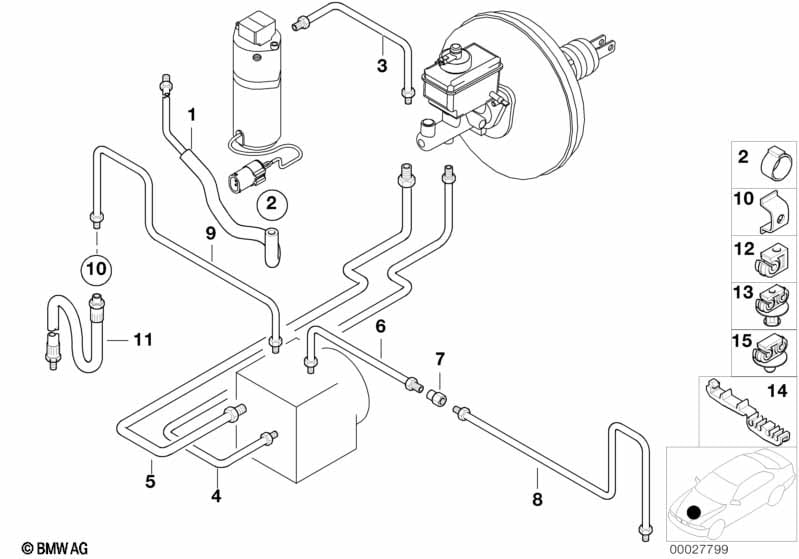 Front brake pipe ASC/DSC
