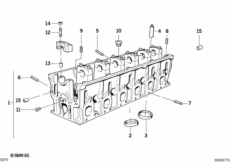 Genuine BMW 07119908168 E32 E31 Stud Bolt M8X50 10.9 (Inc. 750iLS) | ML Performance UK Car Parts
