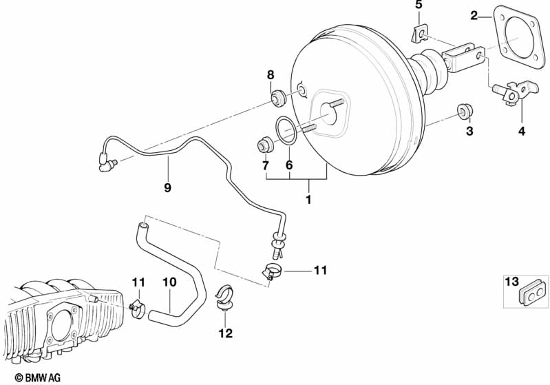 Power brake unit depression