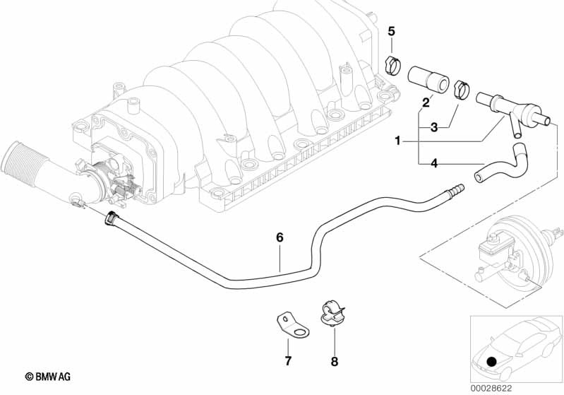 Genuine BMW 11611440126 E39 E52 E53 Hose (Inc. 740iL, 735iL & 735i) | ML Performance UK Car Parts