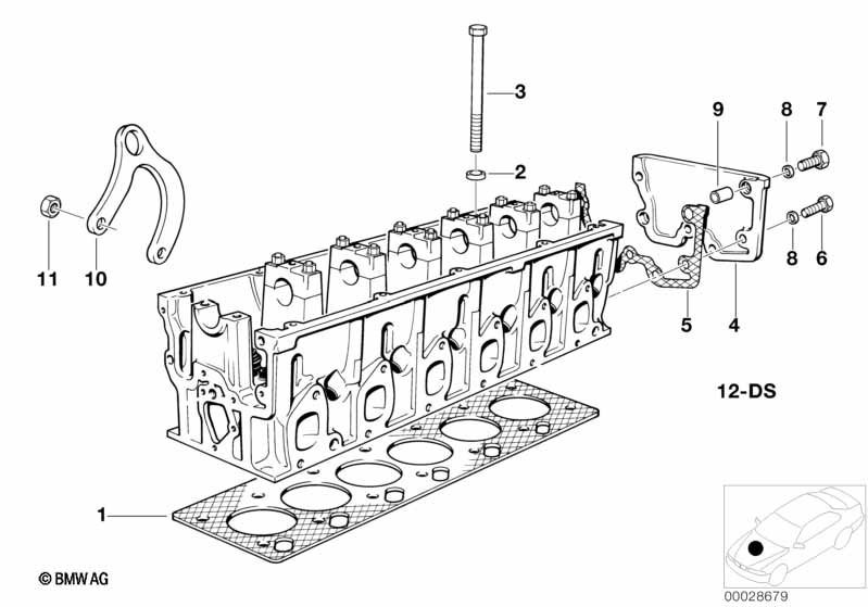 Genuine BMW 11121741025 E38 E31 Cylinder Head Gasket Asbestos-Free 3-LOCH (+0,3mm) (Inc. 750iLP, 750iL & 750i) | ML Performance US Car Parts
