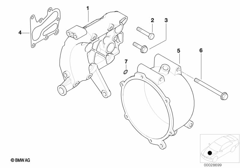Genuine BMW 12311707746 E38 Housing F Generator (Inc. 750i, 750iL & L7) | ML Performance UK Car Parts