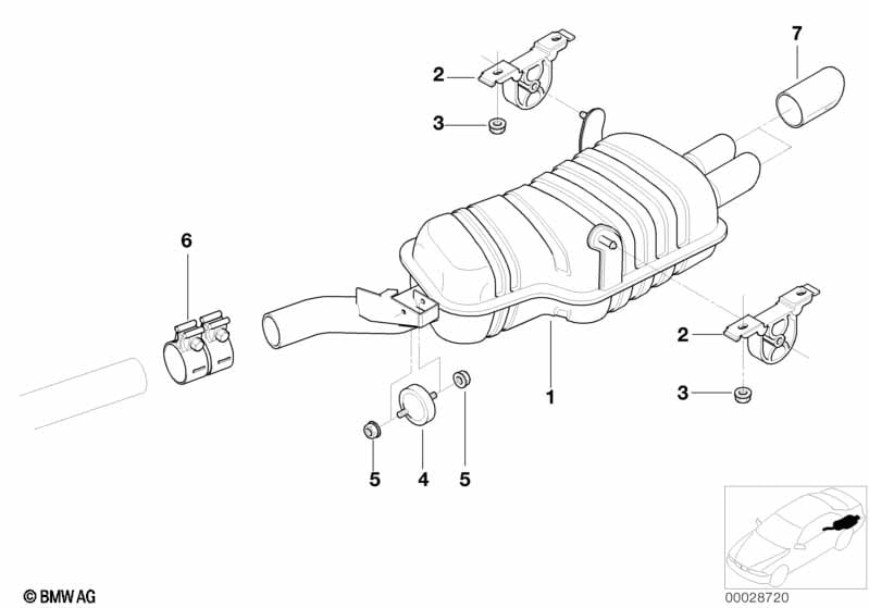 Rear muffler