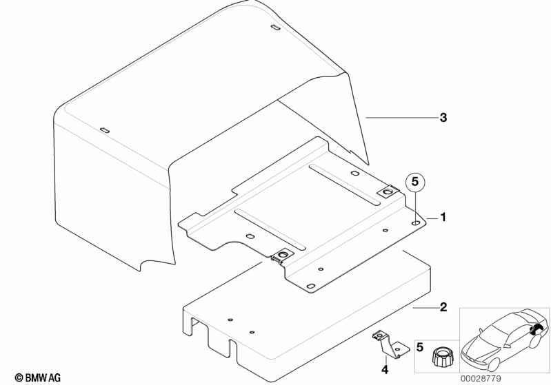 Trunk battery cover