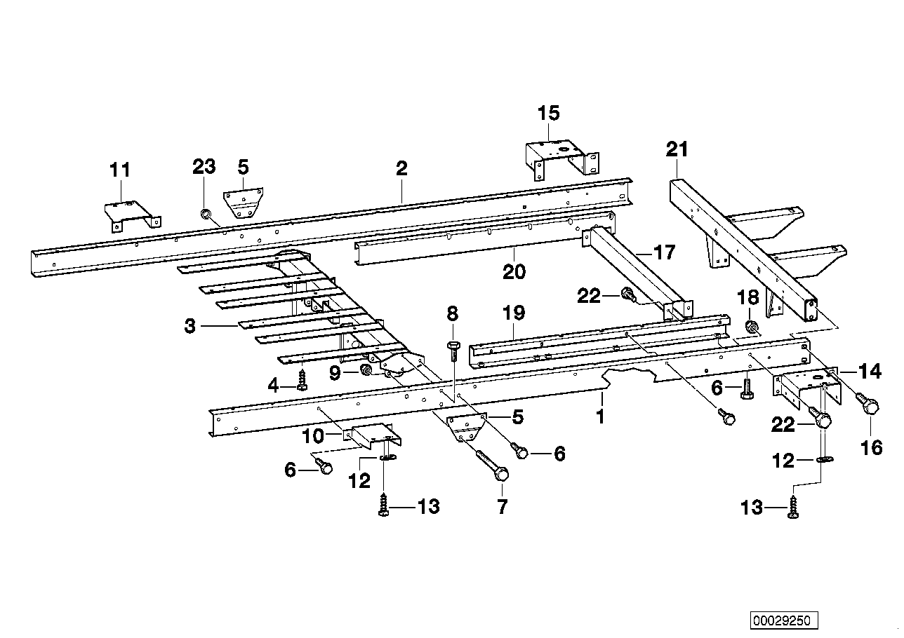 Trailer, individual parts, chassis frame