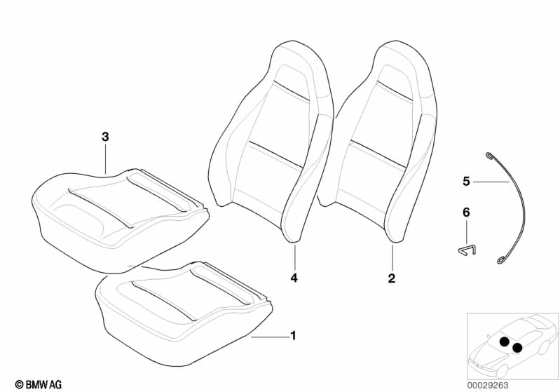 Genuine BMW 52102693070 E36 Foam Plastic Seat (Inc. Z3 M) | ML Performance EU Car Parts