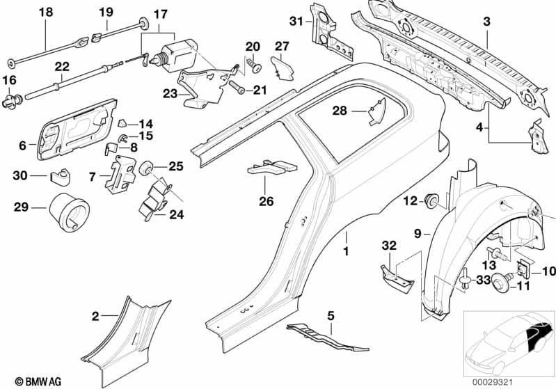 Side panel/tail trim