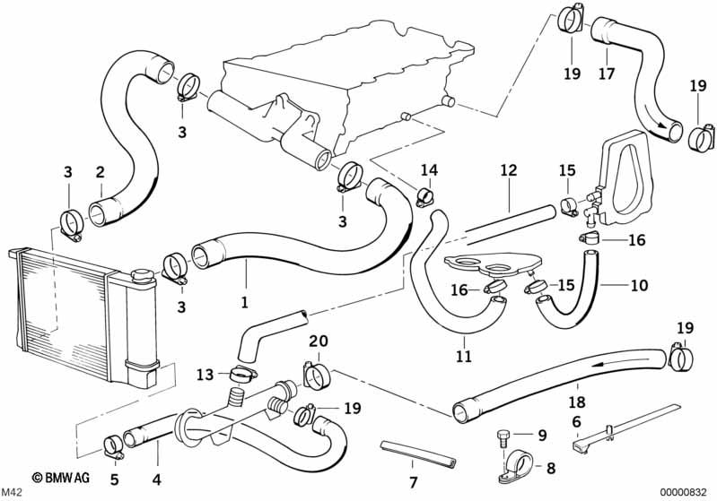 Genuine BMW 11531739551 E36 Water Hose (Inc. 318is, 318ti & 318i) | ML Performance UK Car Parts
