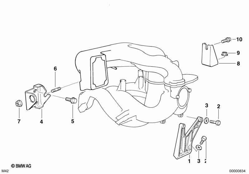 Mounting parts f intake manifold system