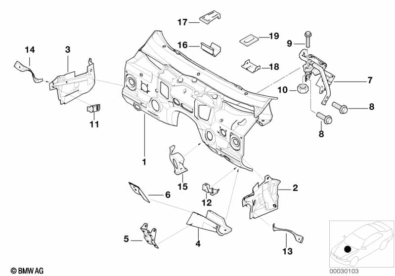 Splash wall parts