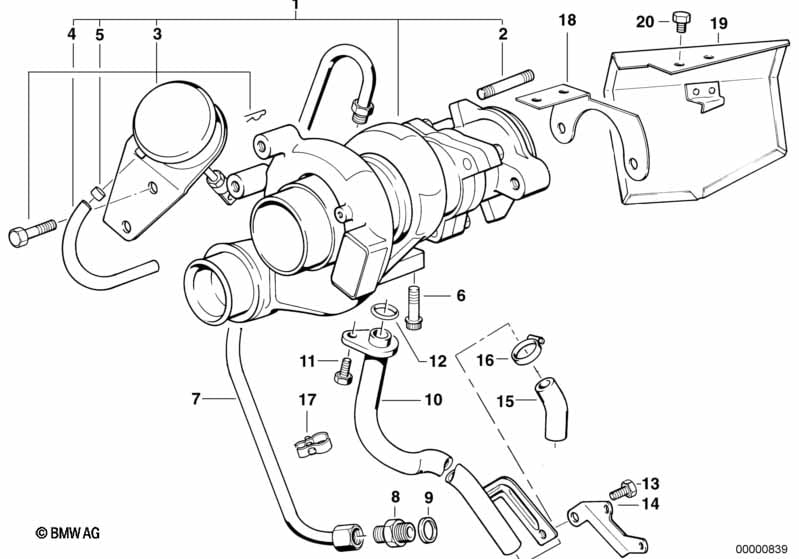 Exhaust turbocharger with lubrication