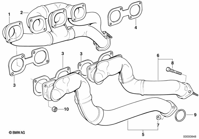 Genuine BMW 11627832292 E39 E52 E38 Exhaust Manifold ZYL.2+4 (Inc. 540i, 735iL & M5) | ML Performance UK Car Parts