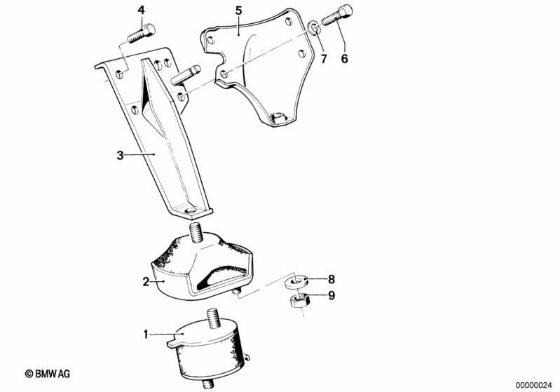 Genuine BMW 11811246174 E23 Rubber Mounting Left (Inc. 730 & 733i) | ML Performance UK Car Parts