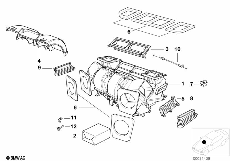 Housing parts - air conditioning