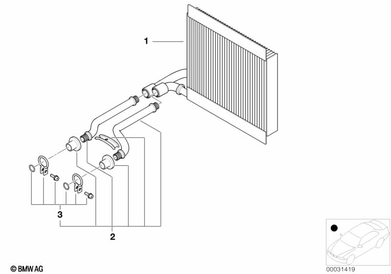 Heater radiator air conditioning