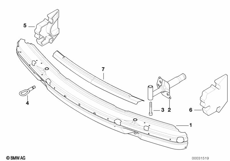 Genuine BMW 51118150421 E38 Carrier (Inc. 740i, 750iLP & 740iLP) | ML Performance EU Car Parts