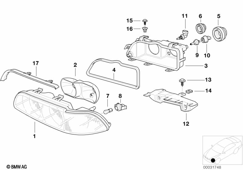 Genuine BMW 63128369219 E39 Bulb Socket (Inc. 540i) | ML Performance UK Car Parts