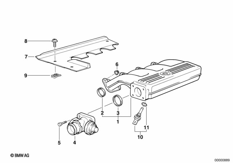 Genuine BMW 11612245438 E39 E36 E38 Rubber Seal (Inc. 325td, 318tds & 525td) | ML Performance UK Car Parts