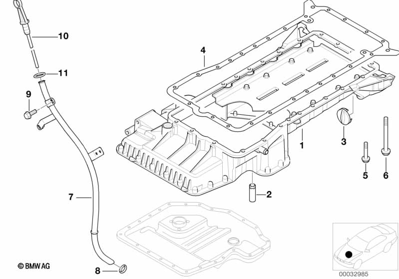 Genuine BMW 11130005324 E38 E65 Gasket Steel (Inc. 740d) | ML Performance UK Car Parts