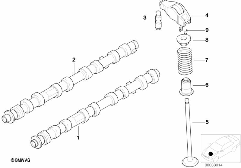 Valve timing gear - camshaft/valves