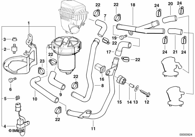 Genuine BMW 11727508427 E38 Air Pump (Inc. L7, 750iLP & 750iL) | ML Performance UK Car Parts