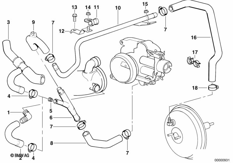 Genuine BMW 11611704934 E38 Hose (Inc. 740iL, 735iL & 730iL) | ML Performance UK Car Parts