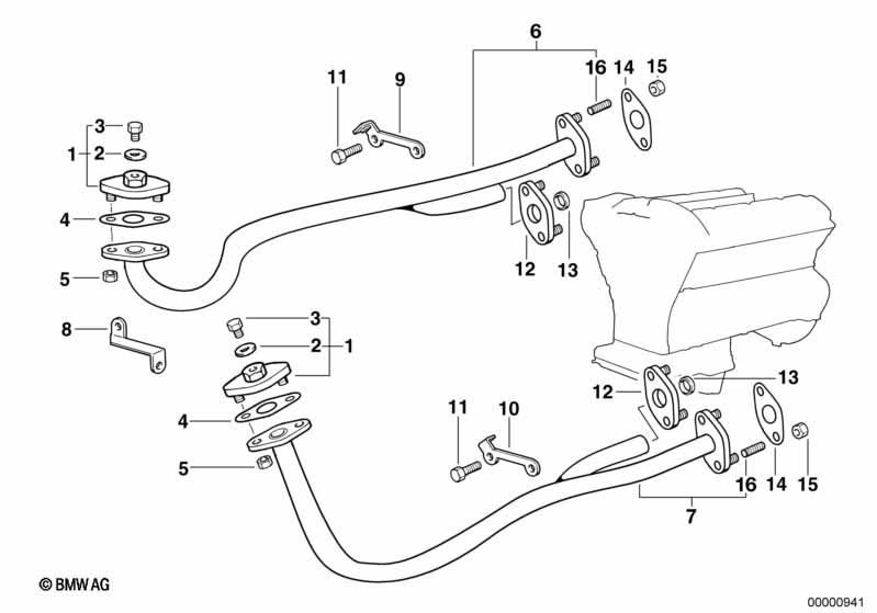 Genuine BMW 11721745101 E38 E31 Flange (Inc. 850Ci, 750iLP & 750i) | ML Performance UK Car Parts